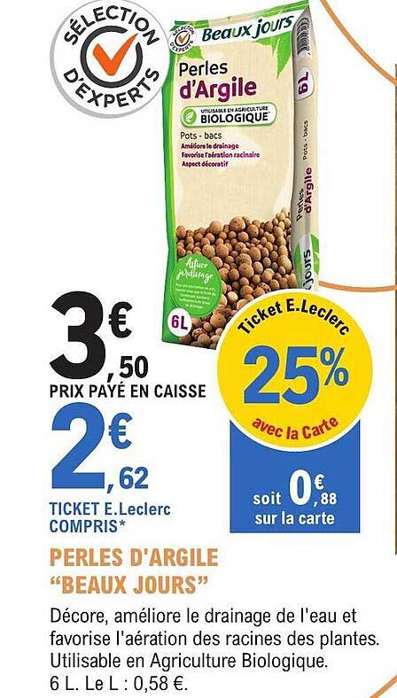 perles d'argile "beaux jours"