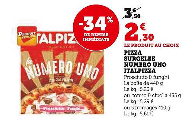pizza surgelée numéro uno italpizza