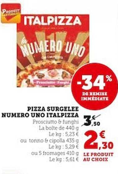 pizza surgelée numéro uno italpizza