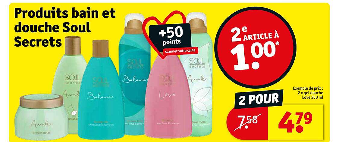 produits bain et douche soul secrets