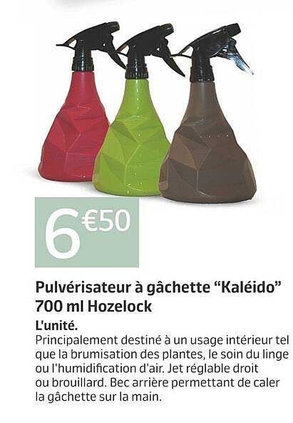 pulvérisateur à gâchette "kaléido" 700 ml hozelock