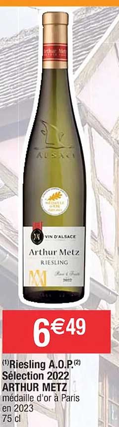 riesling a.o.p. sélection 2022 arthur metz