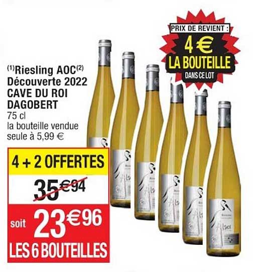 riesling aoc découverte 2022 cave du roi dagobert