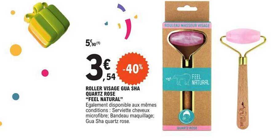 roller visage gua sha quartz rose "feel natural"