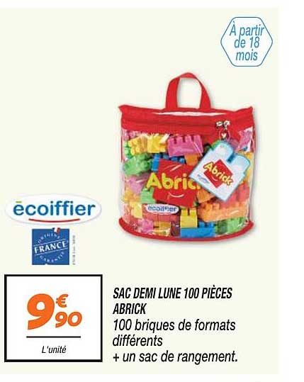 sac demi lune 100 pièces abrick