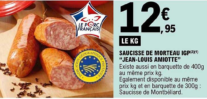 saucisse de morteau igp "jean-louis amiotte"