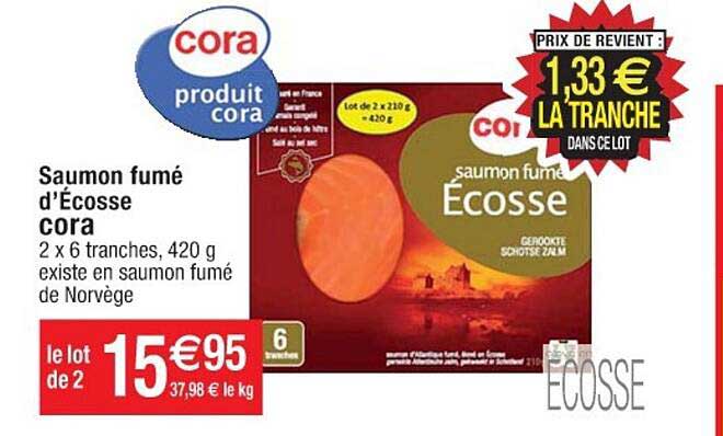 saumon fumé d'écosse cora