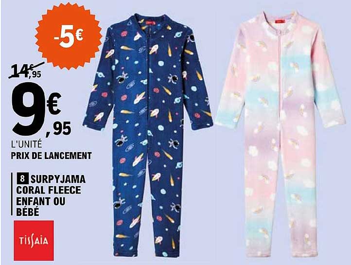 surpyjama coral fleece enfant ou bébé tissaia