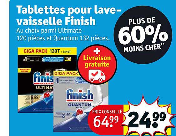 tablettes pour lave-vaisselle finish