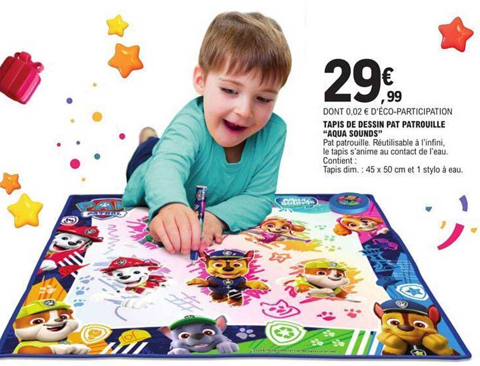 tapis de dessin pat patrouille "aqua sounds"