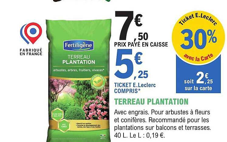 Terreau Plantation Fertiligène