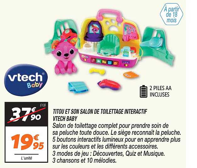 titou et son salon de toilettage interactif vtech baby