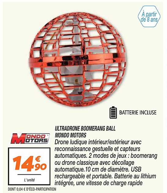 ultradrone boomerang ball mondo motors
