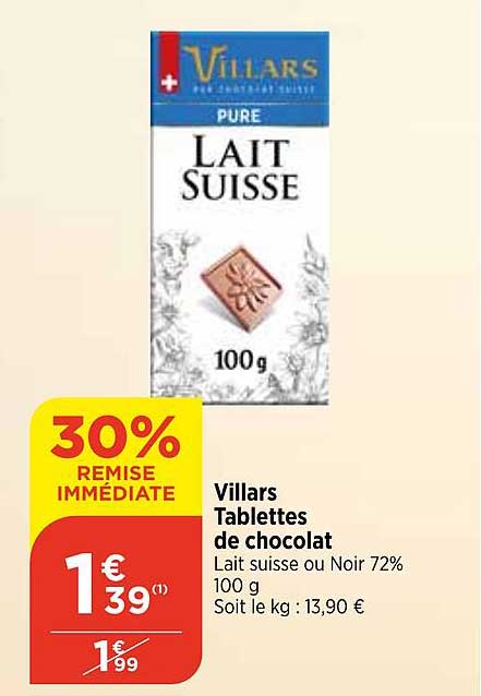Villars Tablettes De Chocolat