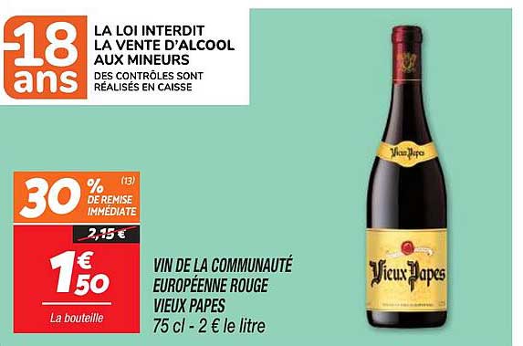 vin de la communauté européenne rouge vieux papes