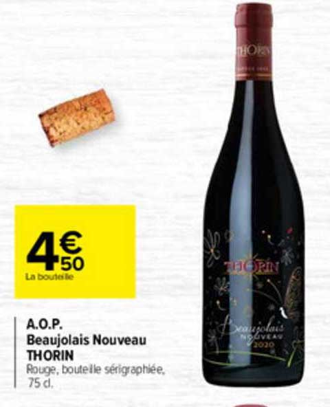 a.o.p. beaujolais nouveau thorin