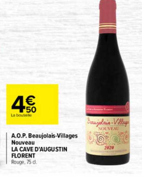 a.o.p. beaujolais-villages nouveau la cave d'augustin florent
