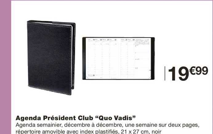 agenda président club "quo vadis"