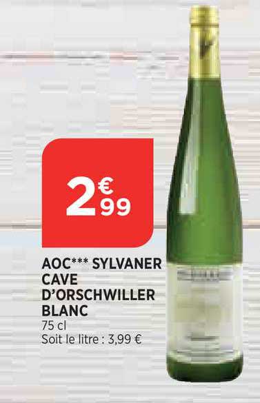 aoc sylvaner cave d'orschwiller blanc