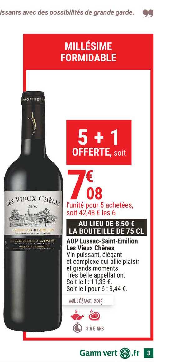 aop lussac saint emilion les vieux chênes