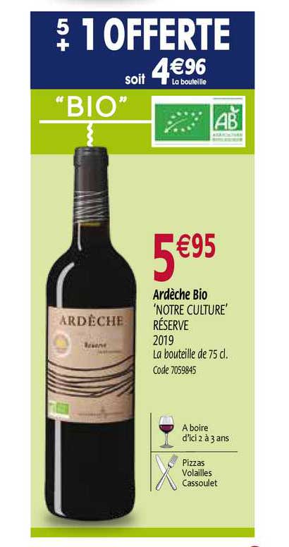 Ardèche Bio Notre Culture Réserve 2019