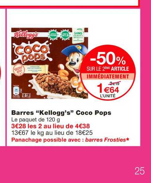 barres "kellogg's" coco pops