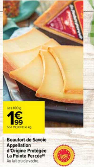 beaufort de savoie appellation d'origine protégée la pointe percée
