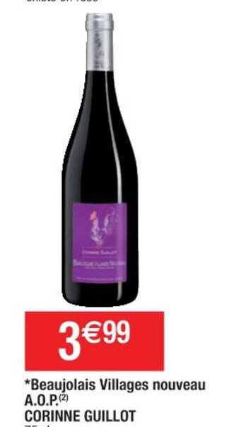 beaujolais villages nouveau a.o.p. corinne guillot