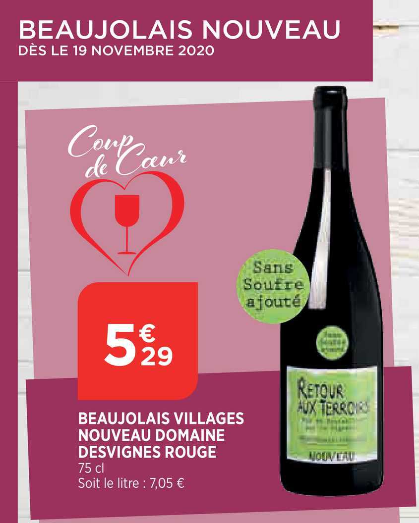 beaujolais villages nouveau domaine desvignes rouges