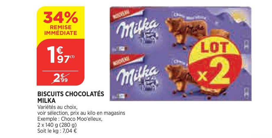 Biscuits Chocolatés Milka 34% De Remise Immédiate