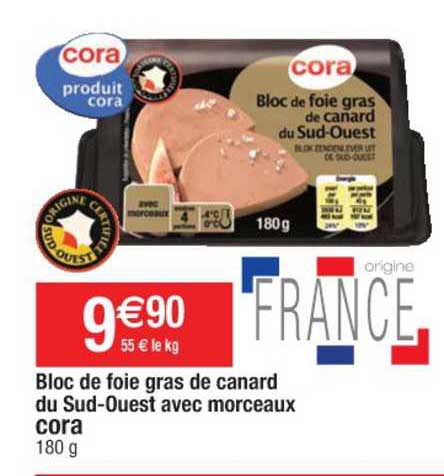 Bloc De Foie Gras De Canard Du Sud Ouest Avec Morceaux