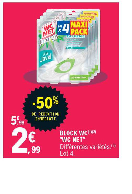 block wc wc net -50% de réduction immédiate