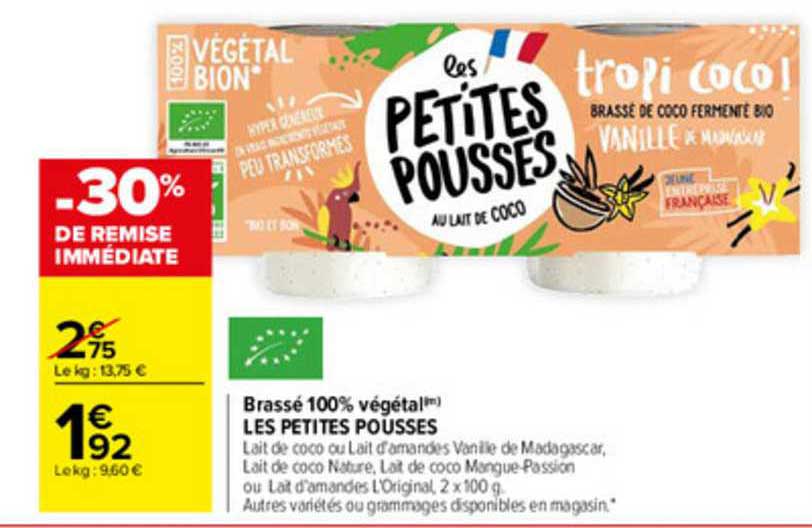 brassé 100% végétal les petites pousses