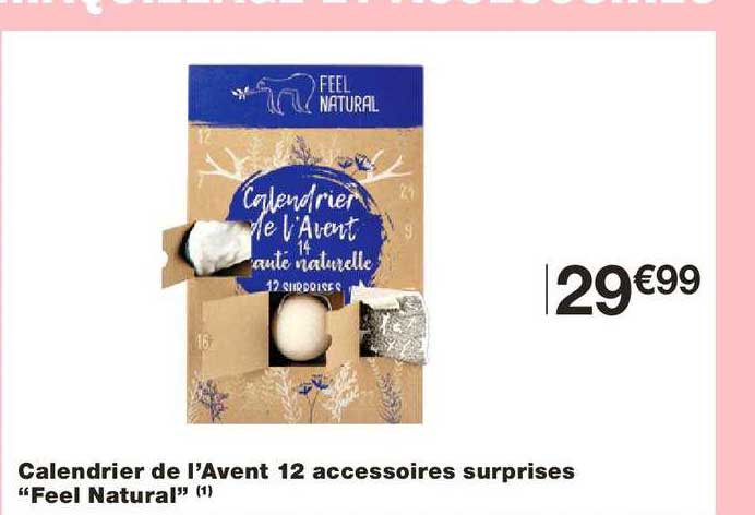 calendrier de l'avent 12 accessoires surprises "feel natural"