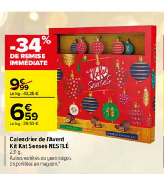 Calendrier De L'avent Kit Kat Senses Nestlé