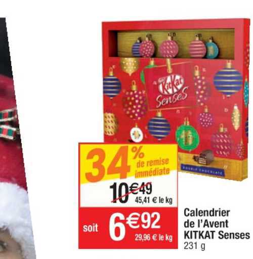calendrier de l'avent kitkat senses 34% de remise immédiate