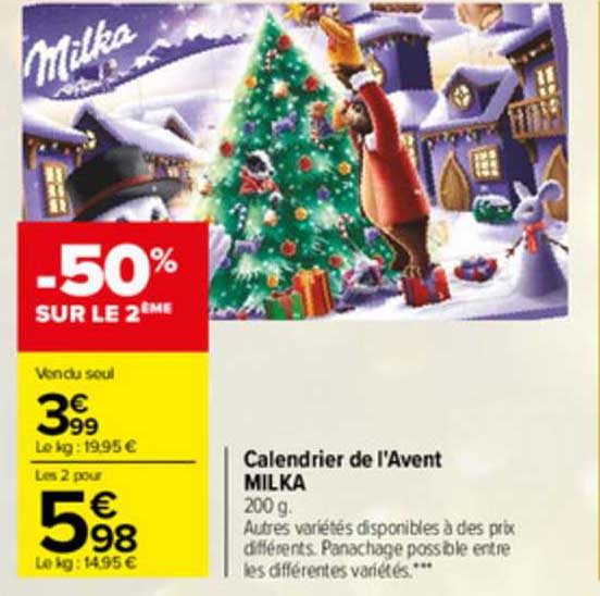 calendrier de l'avent milka
