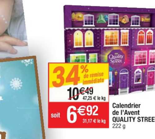 calendrier de l'avent quality street 34% de remise immédiate
