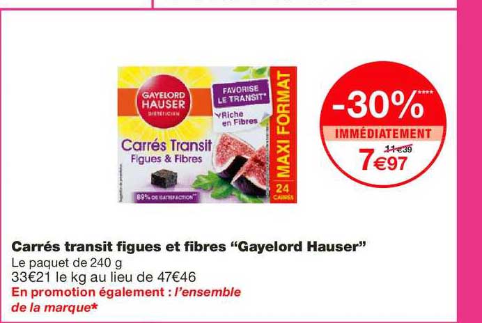 carrés transit figues et fibres "gayelord hauser"