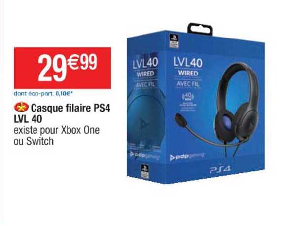 casque filaire ps4 lvl 40