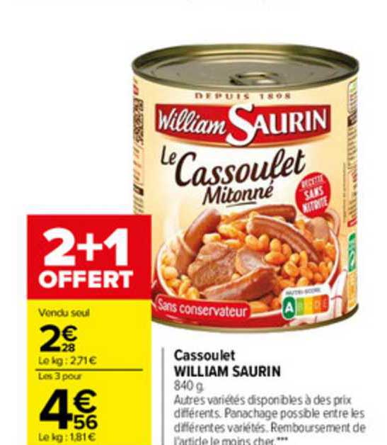 cassoulet william saurin