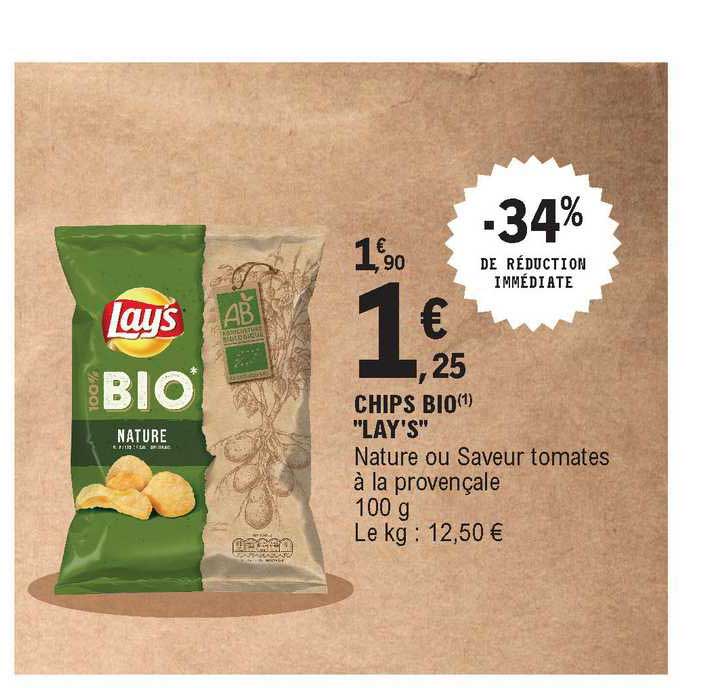 Chips Bio Lay's -34% De Réduction Immédiate
