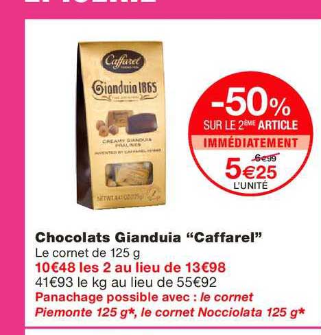 chocolats gianduia caffarel