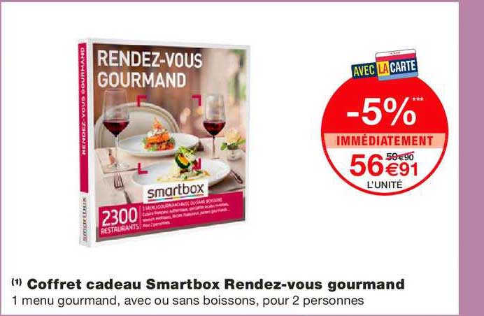 coffret cadeau smartbox "rendez-vous gourmand"