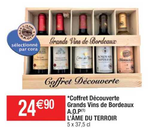 coffret découverte grands vins de bordeaux a.o.p. l'âme du terroir