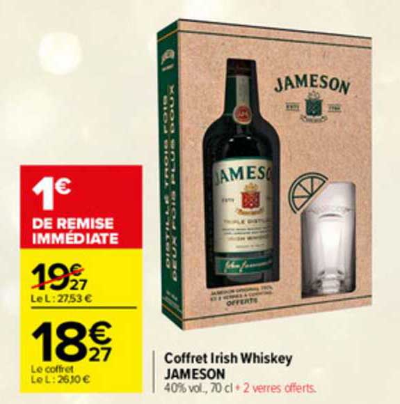 Coffret Irish Whiskey Jameson