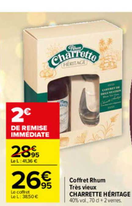 coffret rhum très vieux charrette héritage