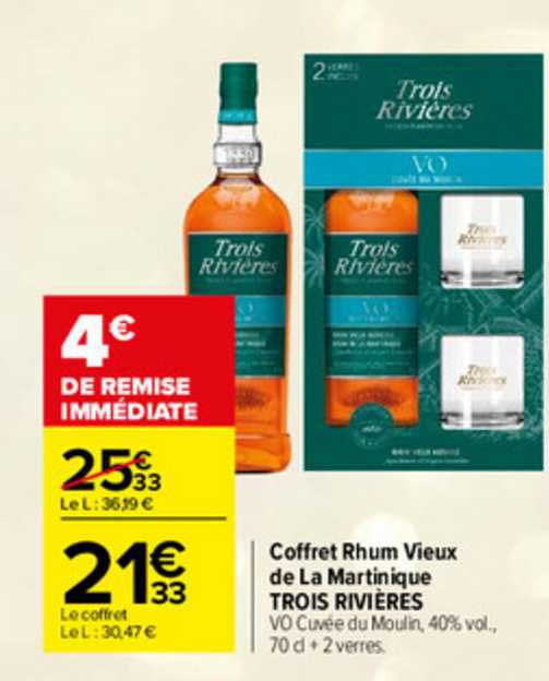 coffret rhum vieux de la martinique trois rivières