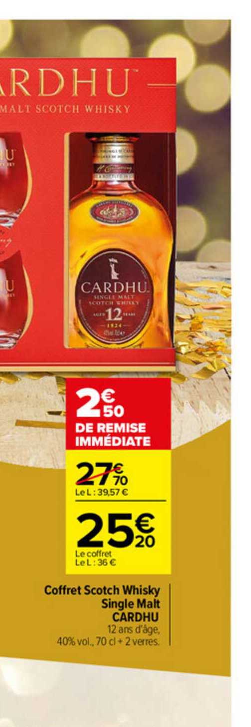 coffret scotch whisky single malt cardhu