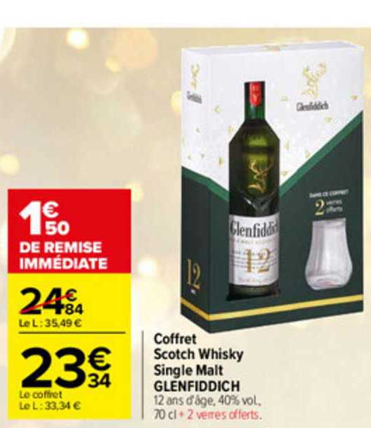 coffret scotch whisky single malt glenfiddich